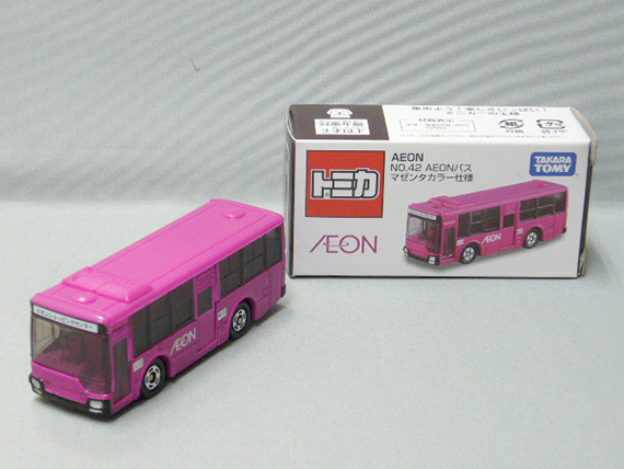 トミカ　AEON限定モデルセット1 O1 トミカ イオン 42 AEONバス マゼンダカラー仕様 バス - メルカリ