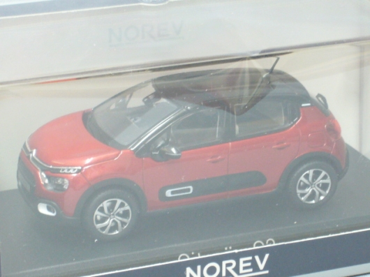 Amazon.co.jp: 1/43 Norev シトロエン C3 2020 Red & Black roof