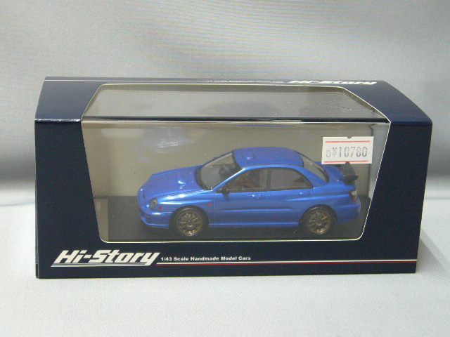 1/43 ハイストーリー インプレッサ S202 sti 2002 青 白 黄 1/43 ハイストーリー インプレッサ S202 sti 2002 青 白 黄 Hi